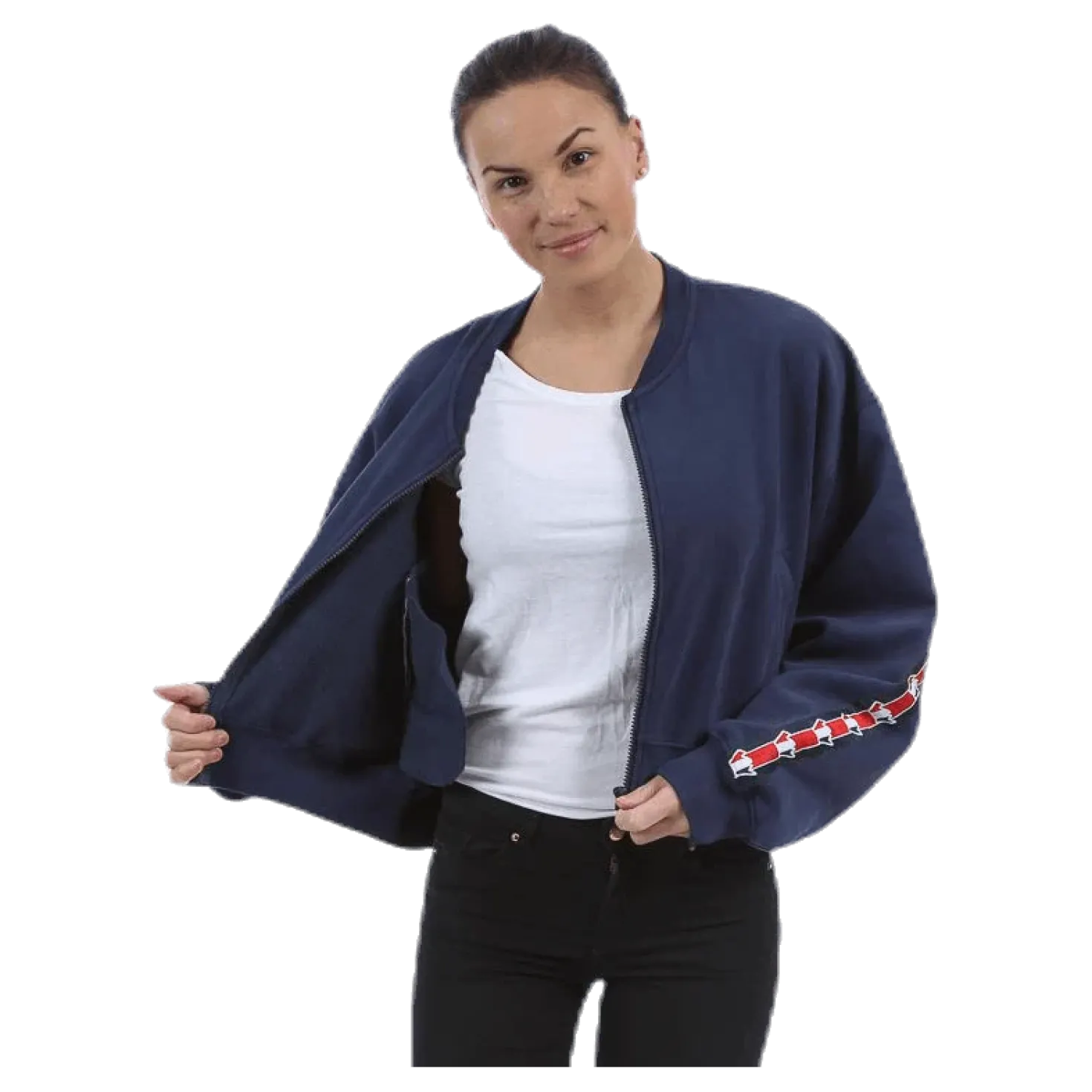 Violet Zip Sweat Blue