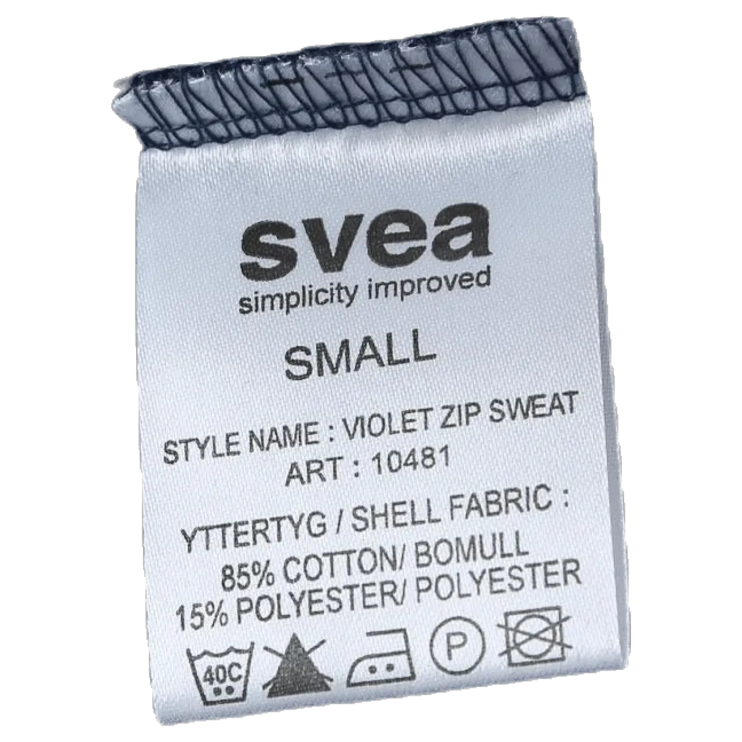 Violet Zip Sweat Blue