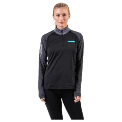 Warm Zip Shirt Black/Grey