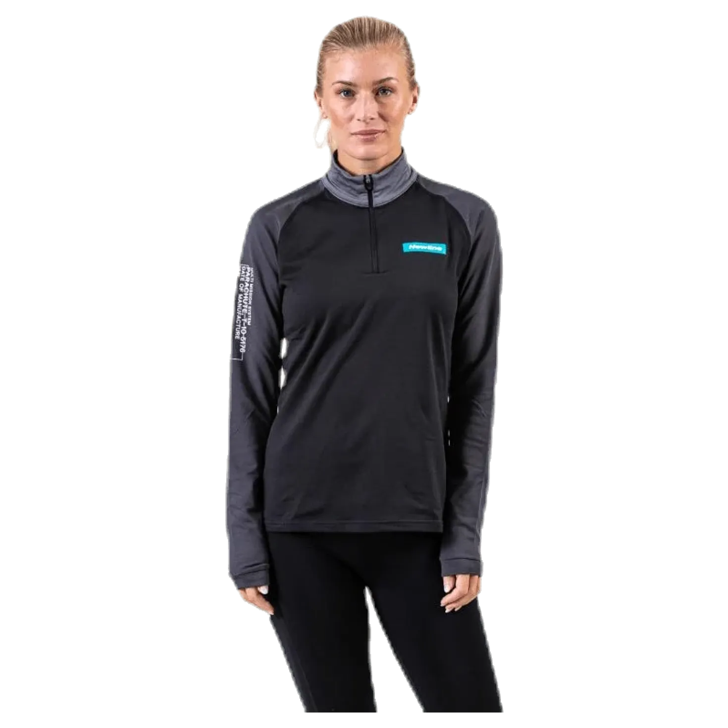 Warm Zip Shirt Black/Grey