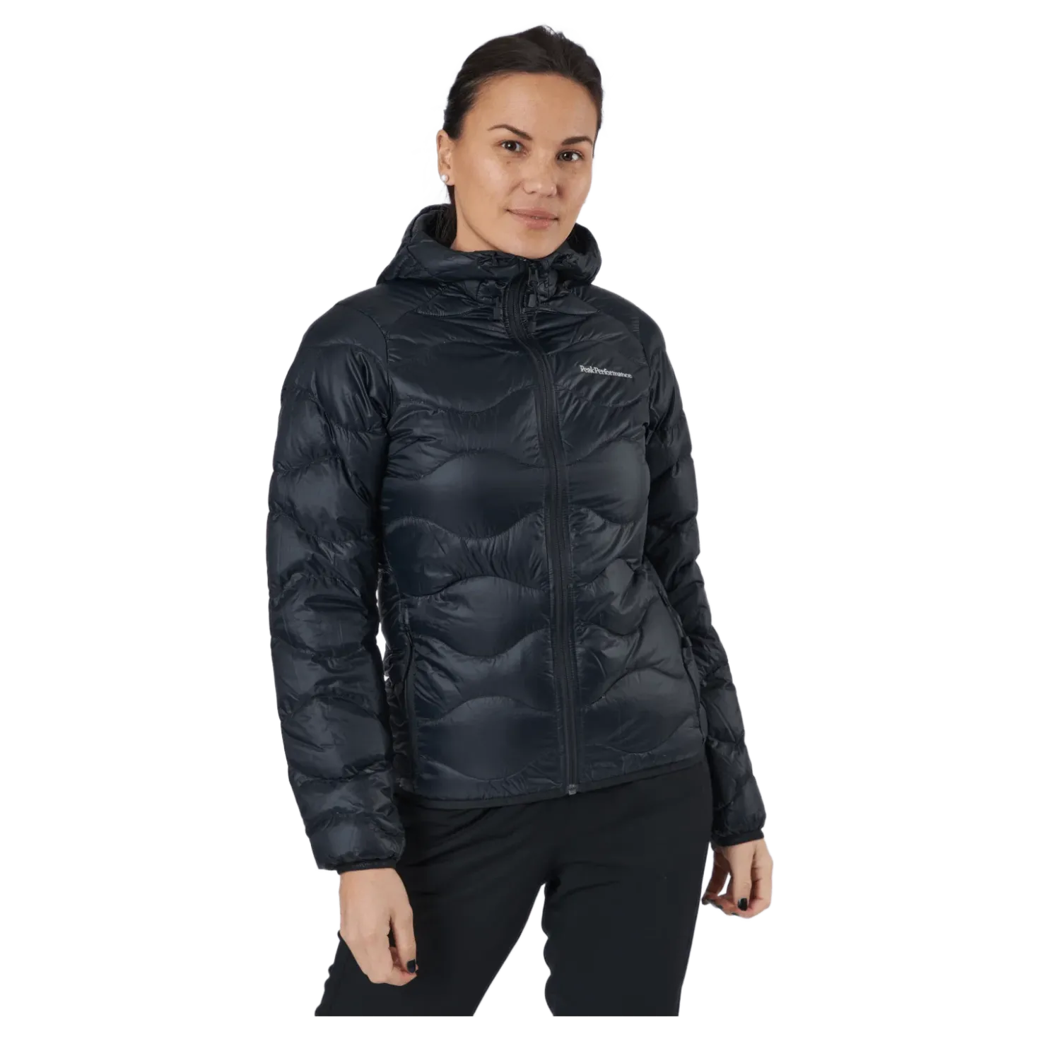 W Helium Down Hood Jacket Black