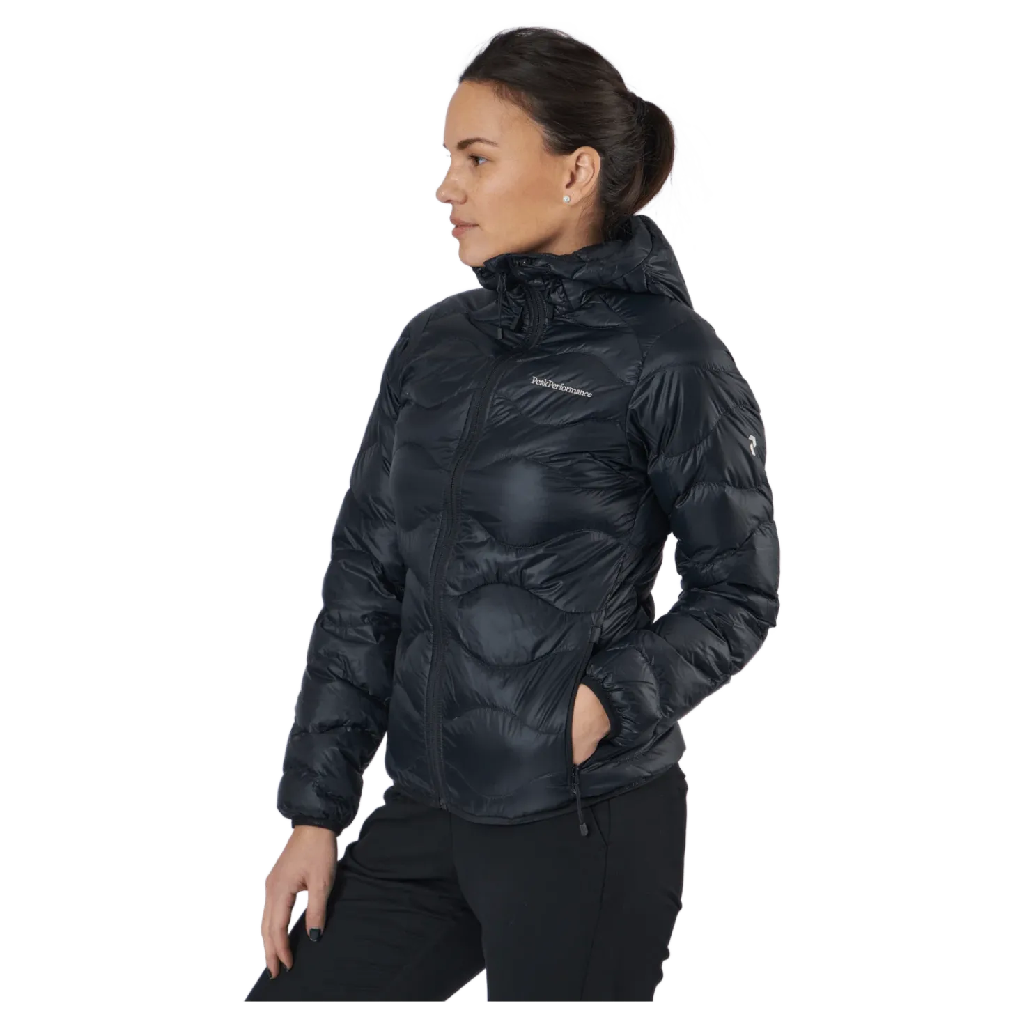 W Helium Down Hood Jacket Black