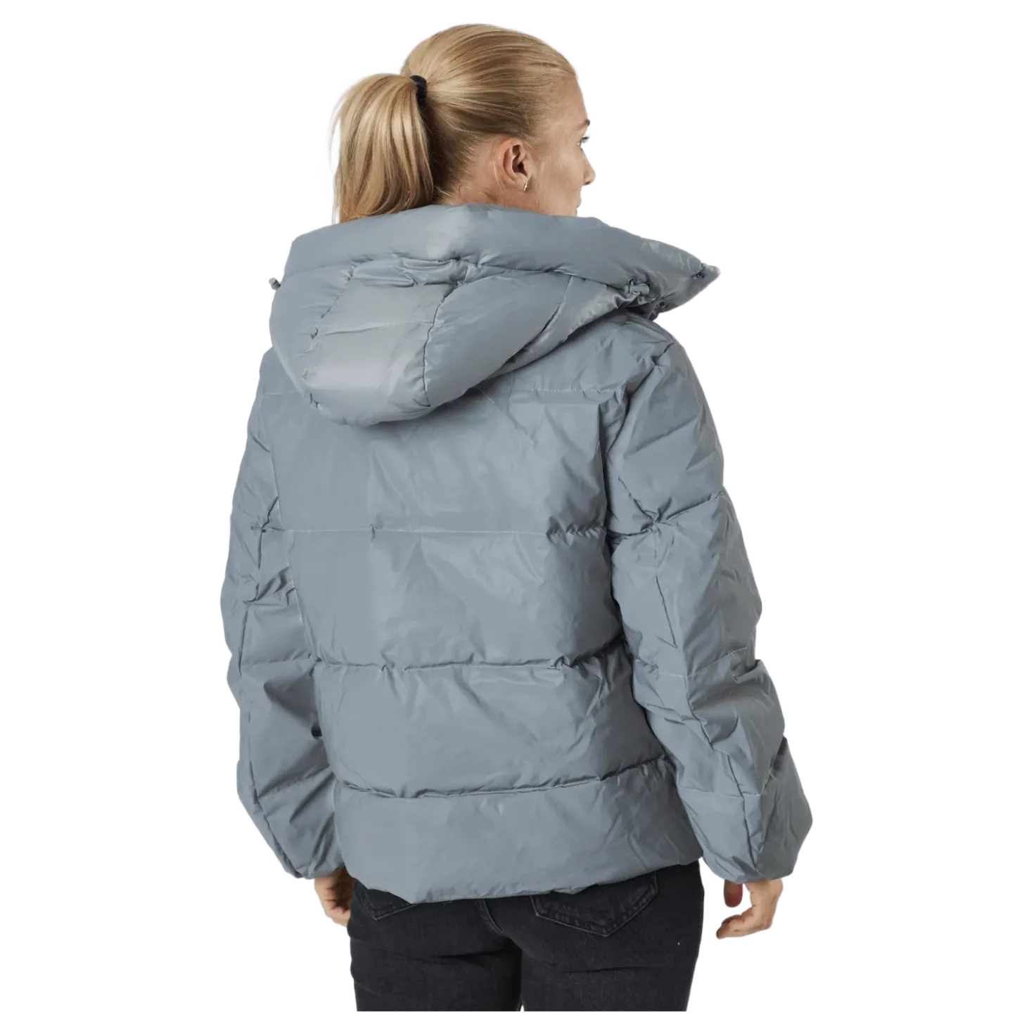 W. Hooded Reflective Puffer Ja Silver