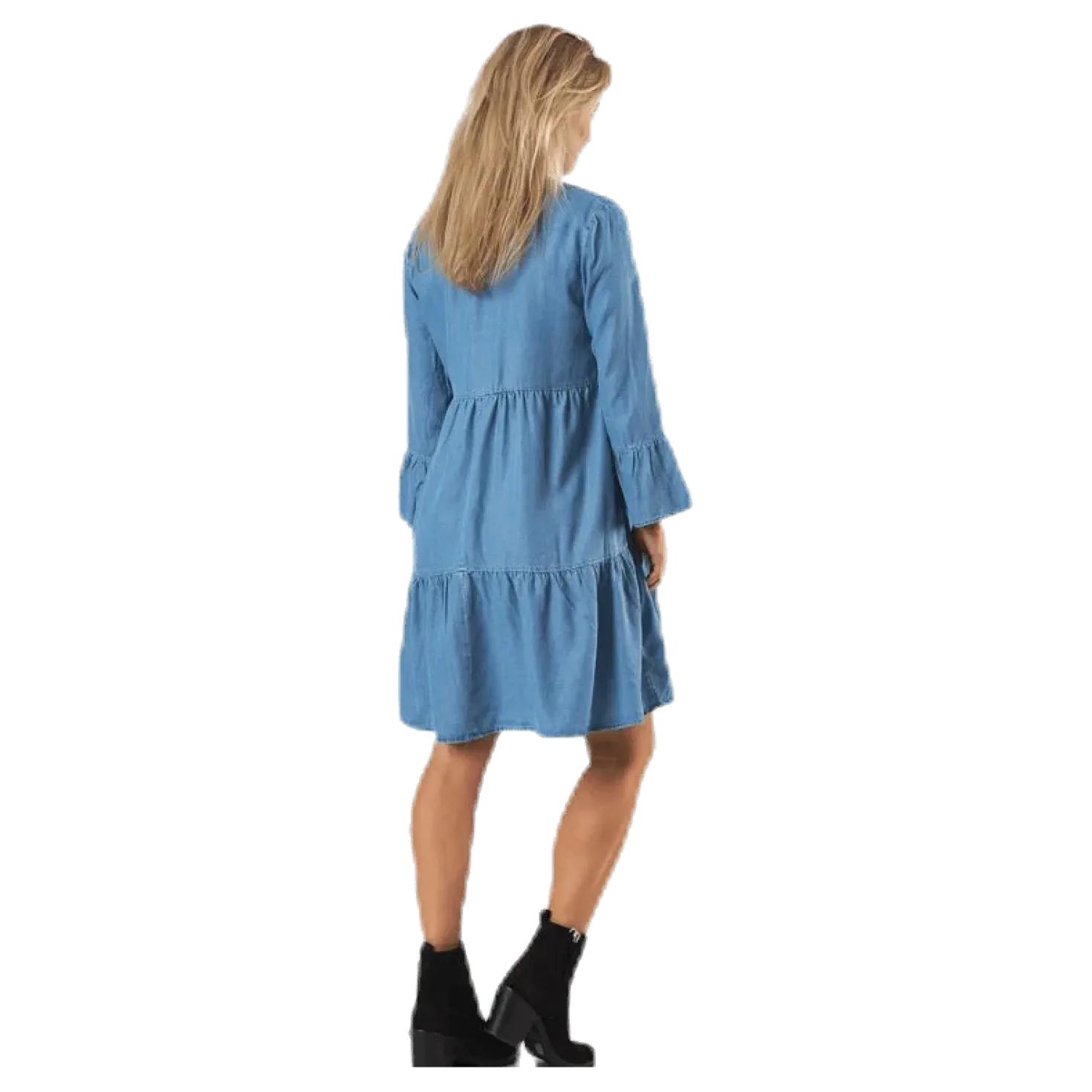 Why Abby 3/4 Lyocell Dress-Bi Blue