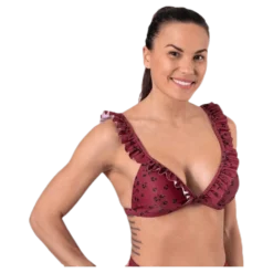 Wikolia Frill Top Patterned/Red