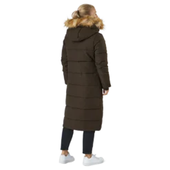 W. Long Slim Padded Parka Brownie Bit