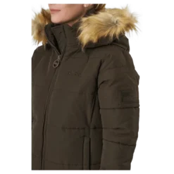 W. Long Slim Padded Parka Brownie Bit