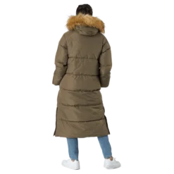 W. Loose Fur Hood Coat Mole