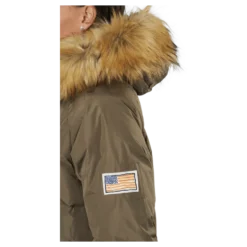 W. Loose Fur Hood Coat Mole