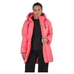 W. Mid Length Shiny Jacket Happy Pink