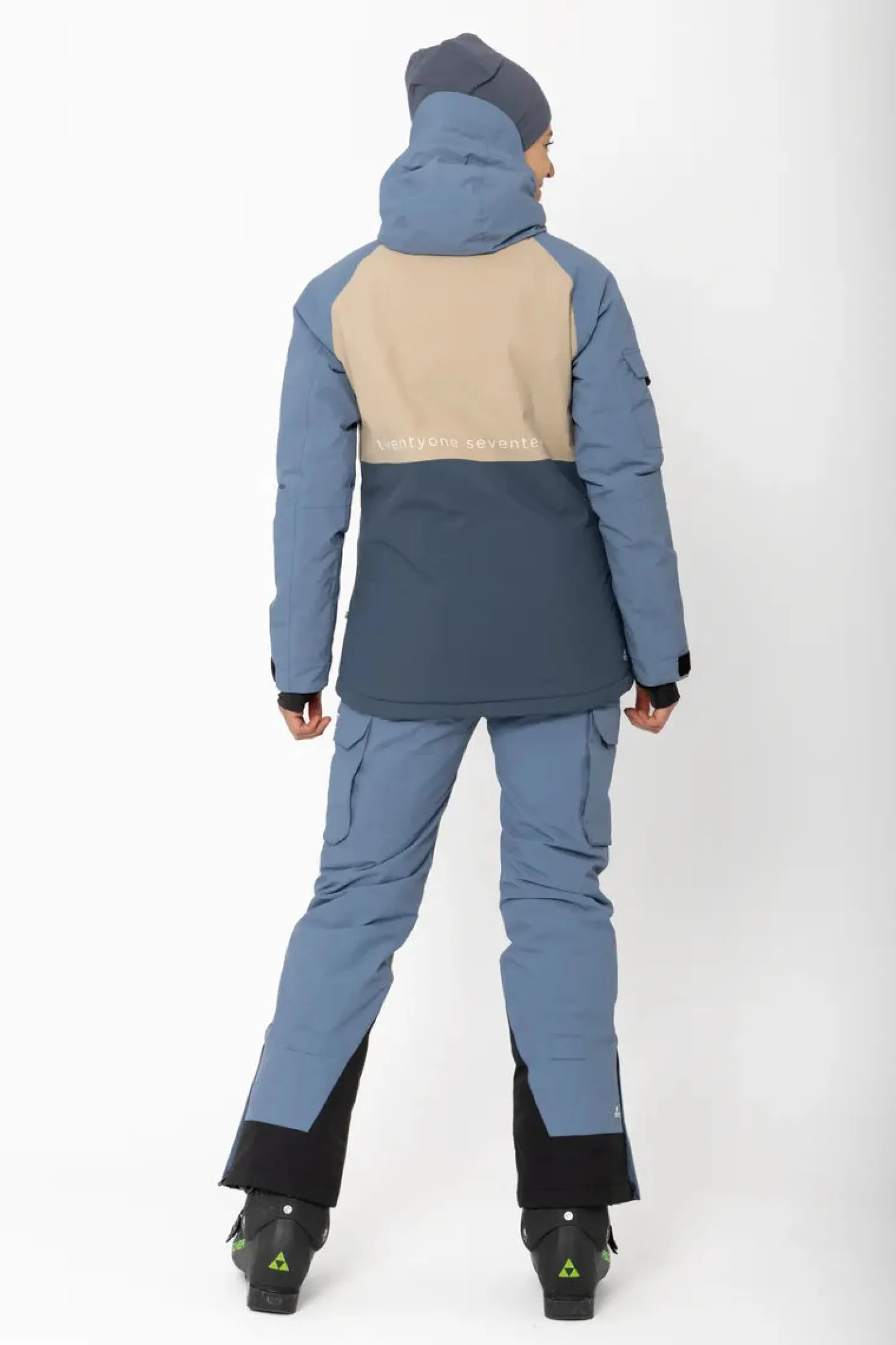 Women’S Light Padded Ski Jacket Nelkerim Dusty Blue