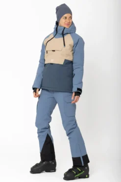 Women’S Light Padded Ski Jacket Nelkerim Dusty Blue