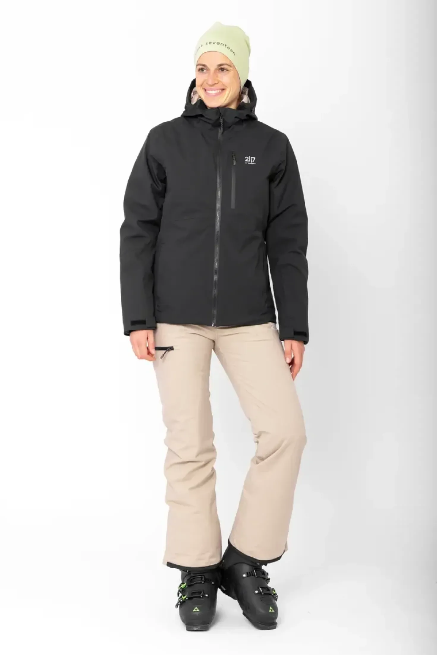 Women’S Light Padded Ski Jacket Kabo Black