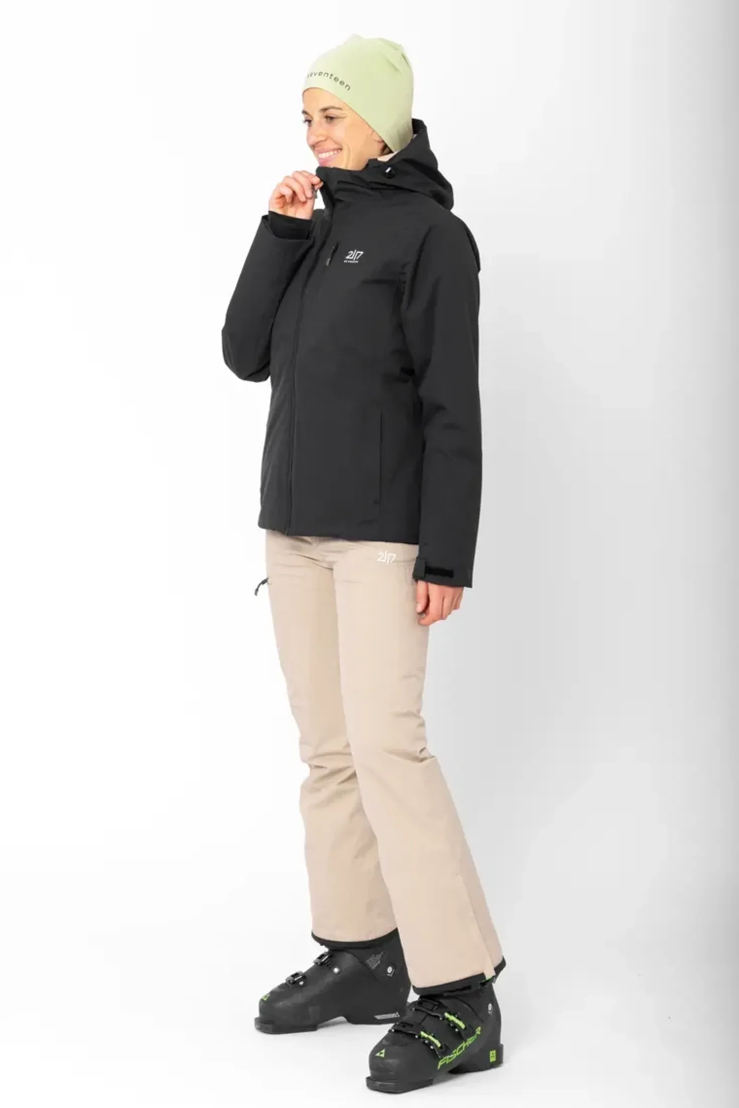 Women’S Light Padded Ski Jacket Kabo Black