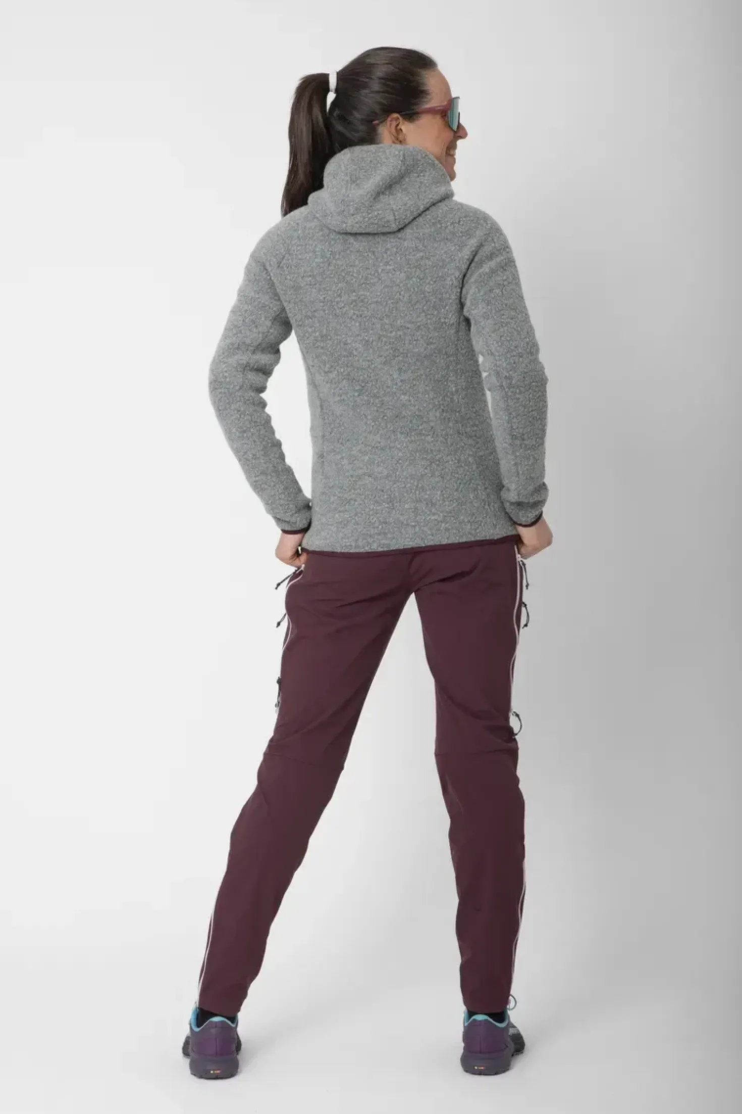 Women’S Wool Pile Hoodie Skord Grey