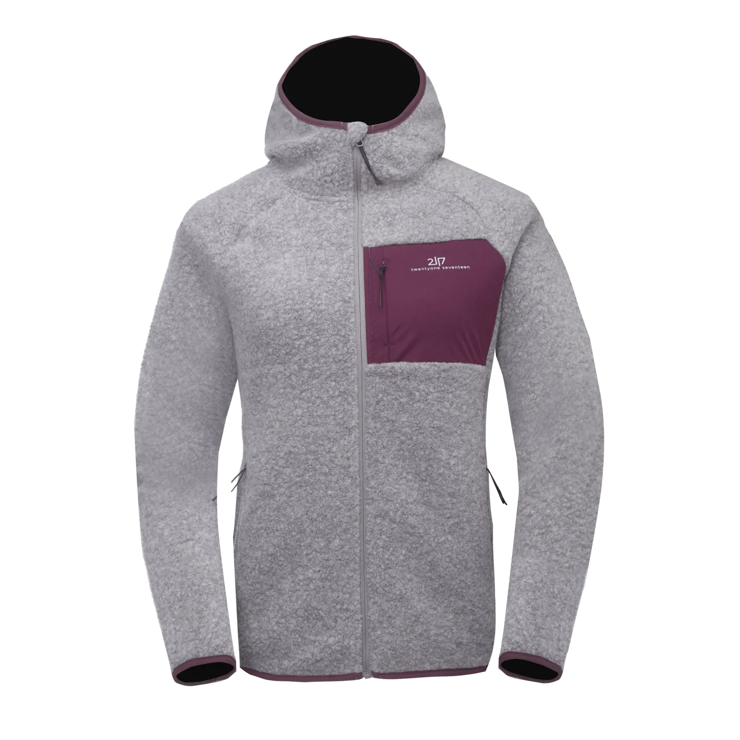 Women’S Wool Pile Hoodie Skord Grey