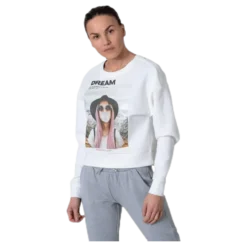 Ziggy L/S O-Neck Box Swt White