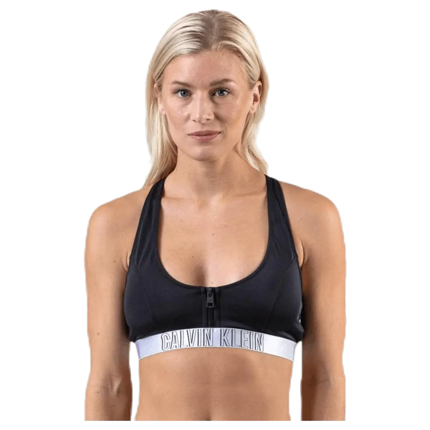 Zip Bralette-Rp Black