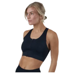 Zip Sports Bra Black